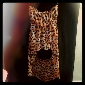 Rue 21 Cheetah Print Halter Dress Size Medium